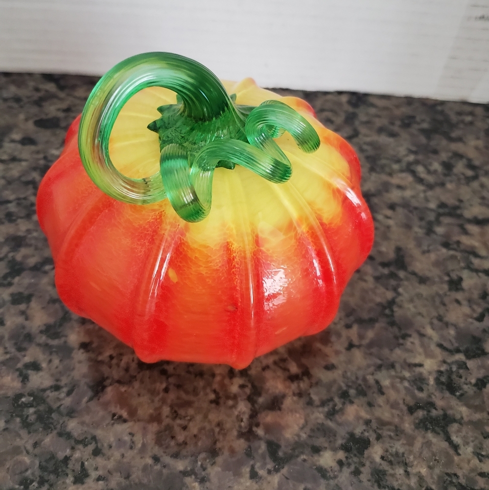 Art Glass Pumpkin  Home Decor.